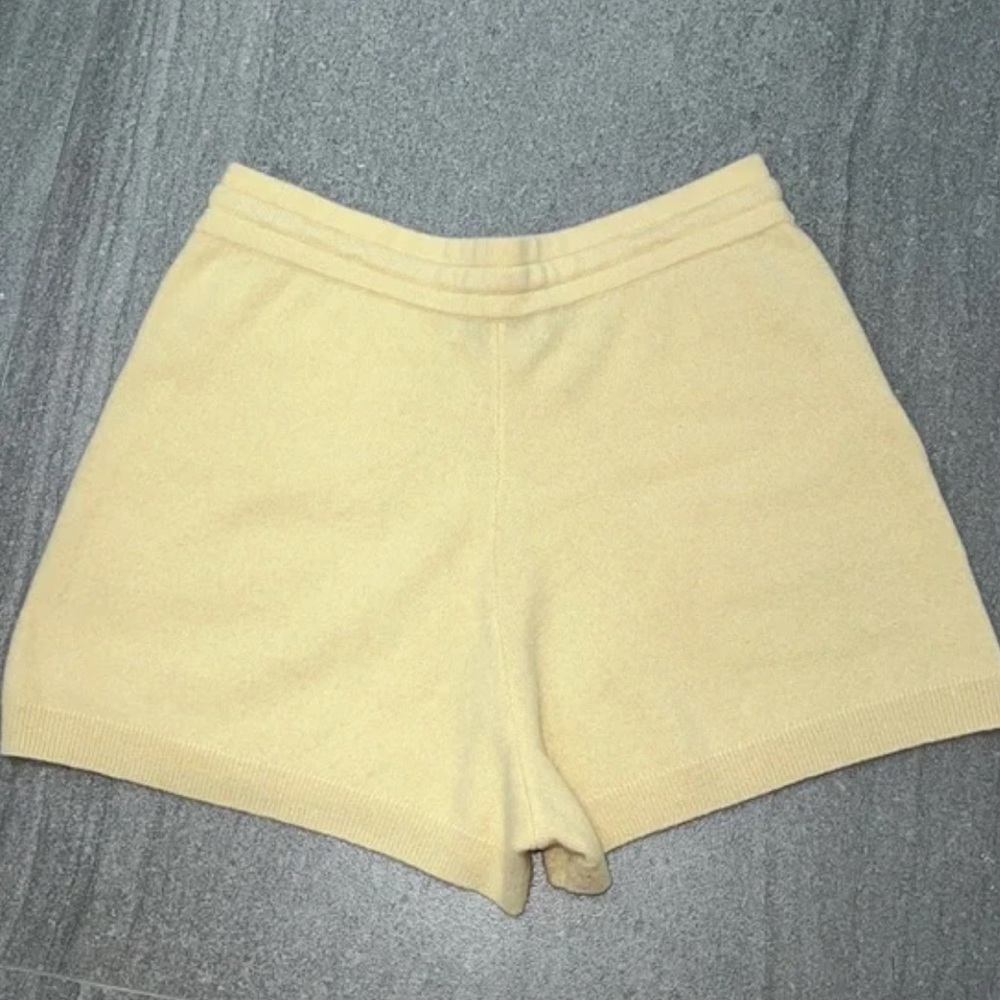 INTERMIX High Waist Tan Women's Shorts - Picture 2 of 11